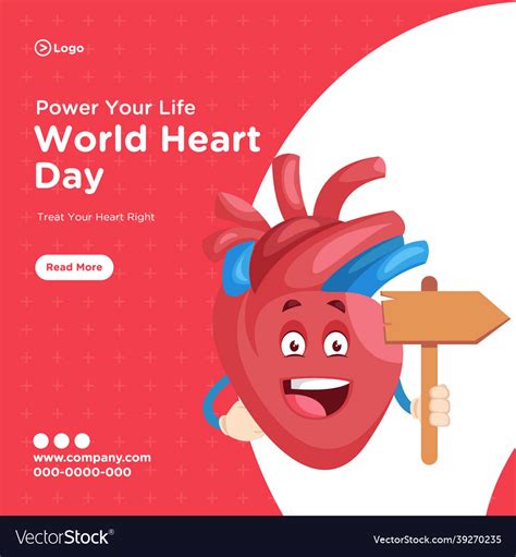 Banner Design Of World Heart Day Royalty Free Vector Image