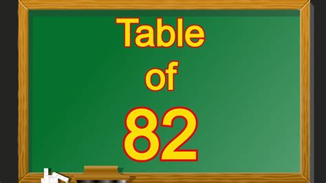 Table of 82 | Multiplication Table Eighty Two | 82 ka Table | 82 ka ...