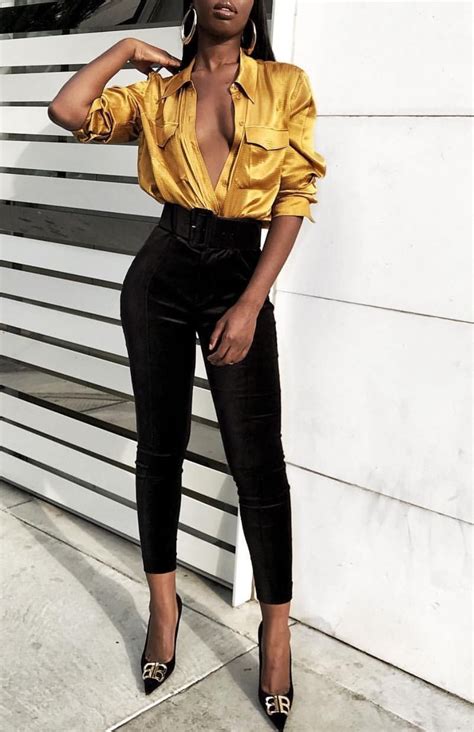 Black Women Fashion Womens Fashion Female Fashion Trouser Outfits