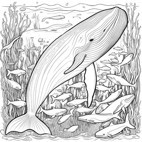 Majestic Blue Whale Coloring Page Lulu Pages