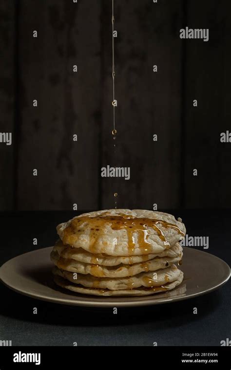 Pancakes and Maple Syrup Stock Photo - Alamy