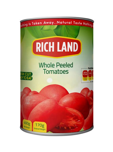 Whole Peeled Tomatoes Rich Land