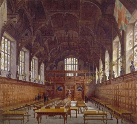 Interior View Of Middle Temple Hall From The High Table With Figures