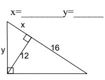 Geometric Mean Theorem Worksheet