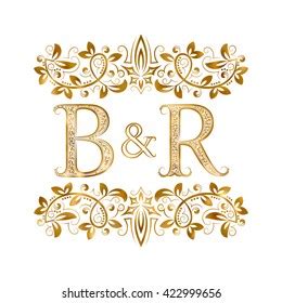 Br Vintage Initials Logo Symbol Letters Stock Vector Royalty Free