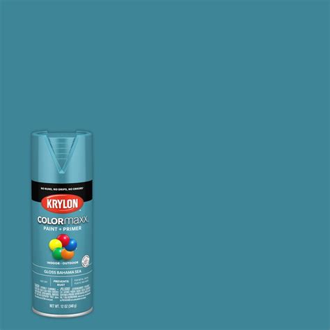 Krylon Colormaxx General Purpose Gloss Bahama Sea Spray Paint Actual