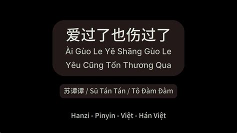 爱过了也伤过了 苏谭谭 Yêu Cũng Tổn Thương Qua Tô Đàm Đàm Gctlyrics Youtube