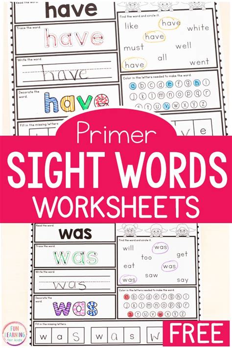 Need More Ways To Practice Sight Words With Your Students These Free