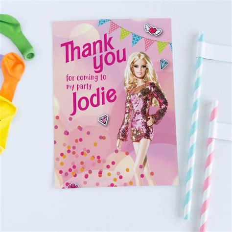 Barbie Thank You Etsy Uk