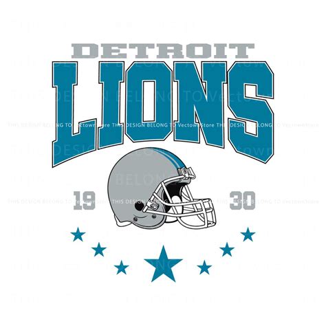 Detroit Lions Football 1930 Nfl Svg Digital Cricut File