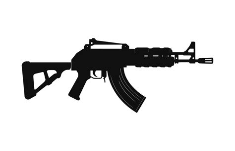 A machine gun Silhouette Vector free 35992239 Vector Art at Vecteezy