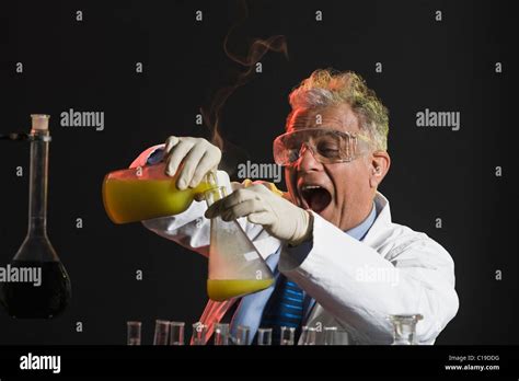 Scientist Doing Scientific Experiment In A Laboratory Stock Photo Alamy