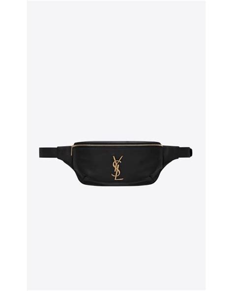 Saint Laurent Cassandre Classic Belt Bag In Black Lyst