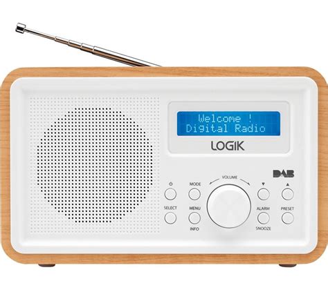 Buy LOGIK LHDR15 Portable DAB/FM Radio - Light Wood & White | Free ...