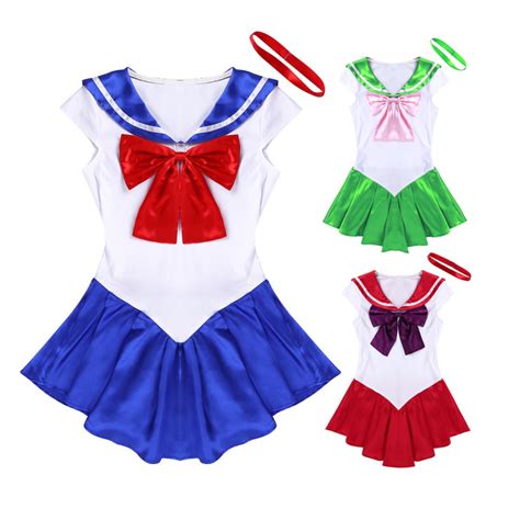 Sexy Women Girls Anime Sailor Moon Halloween Cosplay Costume Role Playing Games Schoolgirls