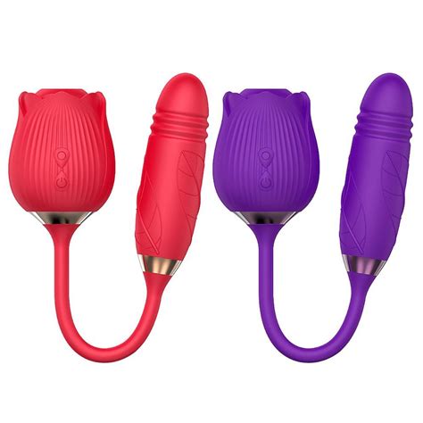 Vibrador Em Formato De Rosa Flower Para Ponto G E Clit Ris