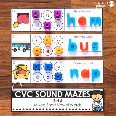 Cvc Activities Cvc Sounds Mazes The Printable Princess