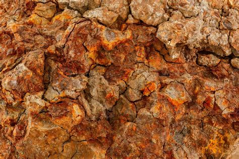 ferrous iron stone ore metallurgical macro texture and background ...