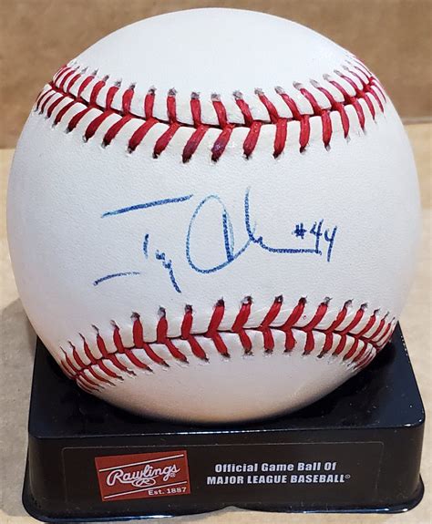 Autographed Tony Clark Official American League Baseball Main Line