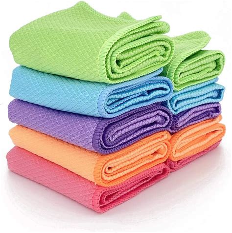 Amazon CZandCZ Nanoscale Cleaning Cloth Pack Of 10 Reusable Fish