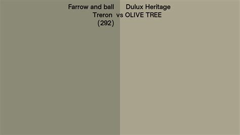 Farrow And Ball Treron 292 Vs Dulux Heritage Olive Tree Side By Side Comparison