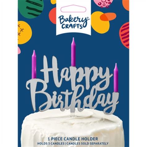 Decopac Bakery® Crafts Happy Birthday Candle Holder Silver 1 Ct Ralphs