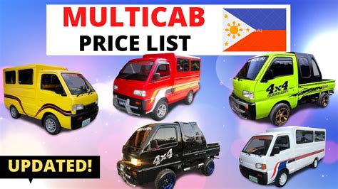 Multicab Price List Philippines | RUSCO | Suzuki Carry | Second Hand | Surplus | 2020 - 2021 ...