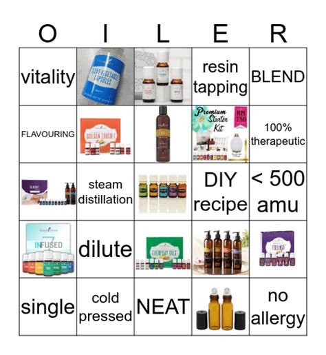 ESSENTIAL OILS Bingo Card