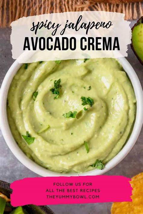 Easy Avocado Crema With Jalapenos