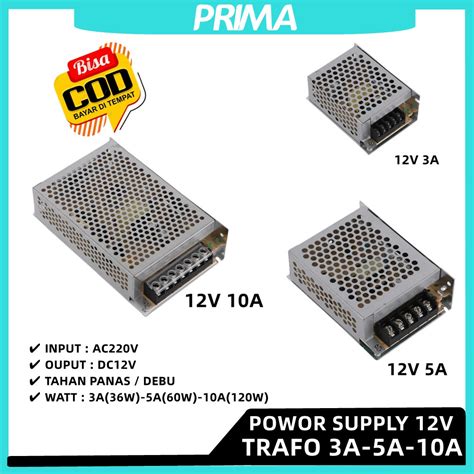 Jual Power Supply Adaptor Switching Trafo LED Strip 12V 3A 12 Volt 3