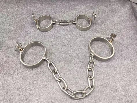 Stainless Steel Shackles Handcuffs And Ankle Cuffs Metal Etsy