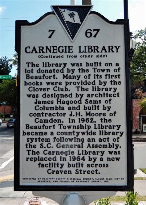 Carnegie Library Historical Marker