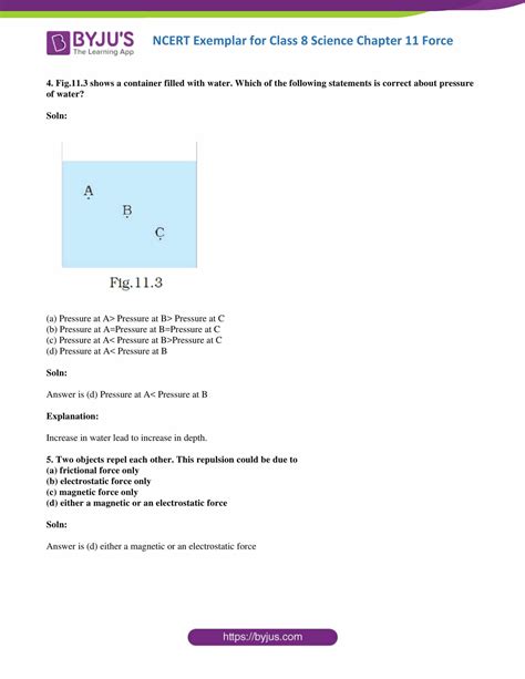 Ncert Exemplar Class Science Solutions Chapter Force And Pressure