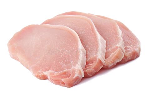 Fleisch Schweinefleisch Schneidet Schweinelende Auf Einem Wei En