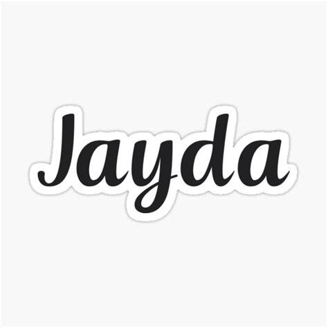 Jayda Name Sticker For Sale By 99posters Redbubble