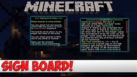 Minecraft Plugin Tutorial Sign Board Youtube