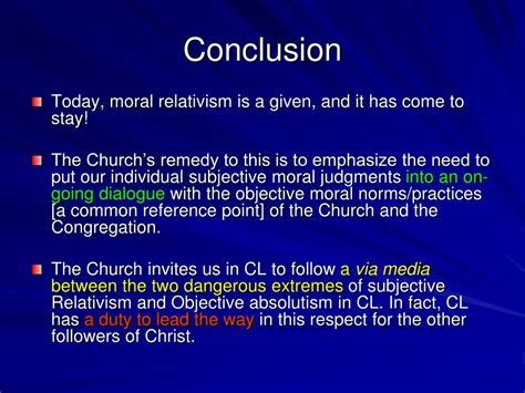 PPT MORAL RELATIVISM CONTEMPORARY CONSECRATED LIFE PowerPoint