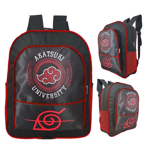 GINF MOCHILA Escolar Grande Akatsuki University Cores Vivas Grande