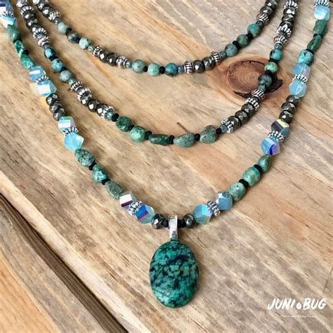 LAYERED NECKLACE MULTI Strand Beaded Necklace Gemstone Jewelry