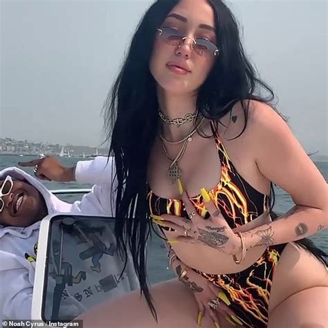 Noah Cyrus Shows Off Her Sizzling Frame In A Flame Print Bikini Hot