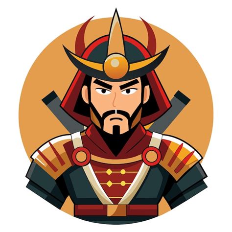 Samurai Vector Illustration Logo Mascot Premium Ai Generated Vector