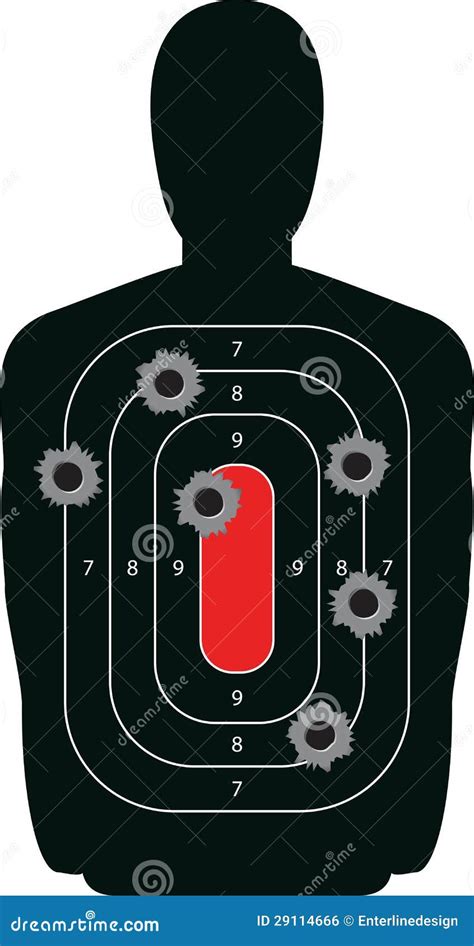 Marksman Target Grouping Web Banner Background Vector Illustration