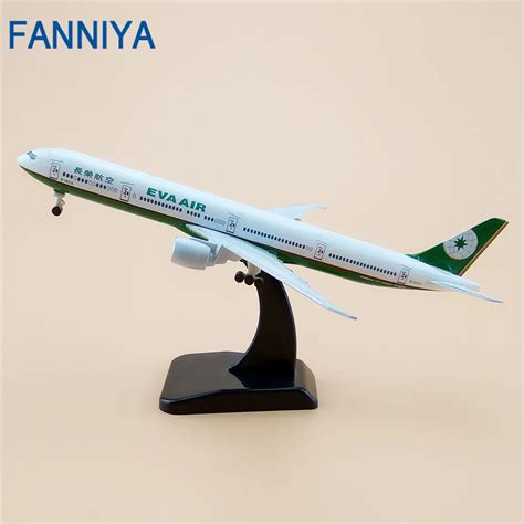 19cm Metal Plane Model Air Eva Air Airlines B777 300er Airplane Model