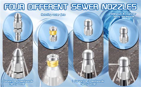 Amazon Pcs Sewer Jet Nozzle Kit Stainless Steel Sewer Jetter