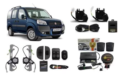 Kit Vidro Eletrico Doblo Cargo Furgao Van Trava E Alarme