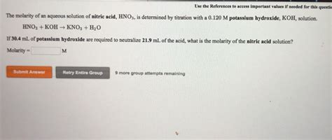 Solved The Molarity Of An Aqueous Solution Of Barium