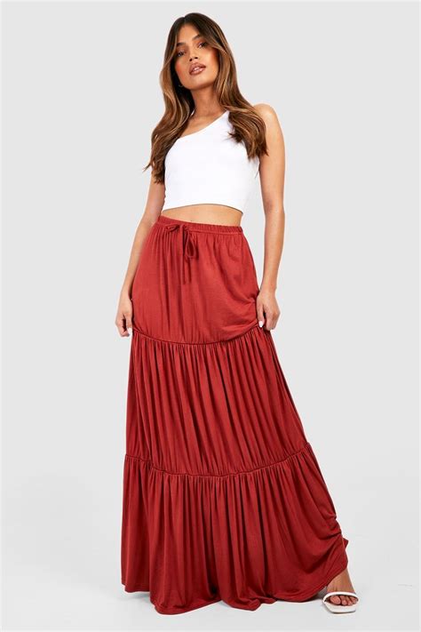 Tiered Gypsy Maxi Skirt Boohoo