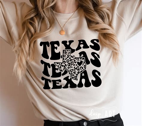 Stacked Texas Svg Leopard Texas Svg Texas Map Svg Texas Etsy