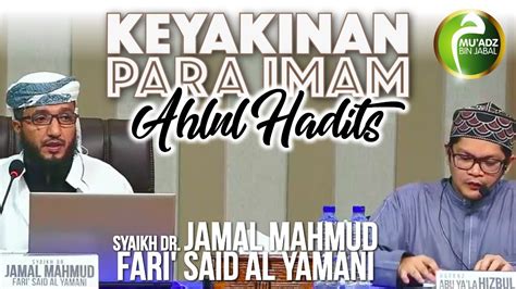 Live Kajian Tematik Keyakinan Para Imam Ahlul Hadits YouTube