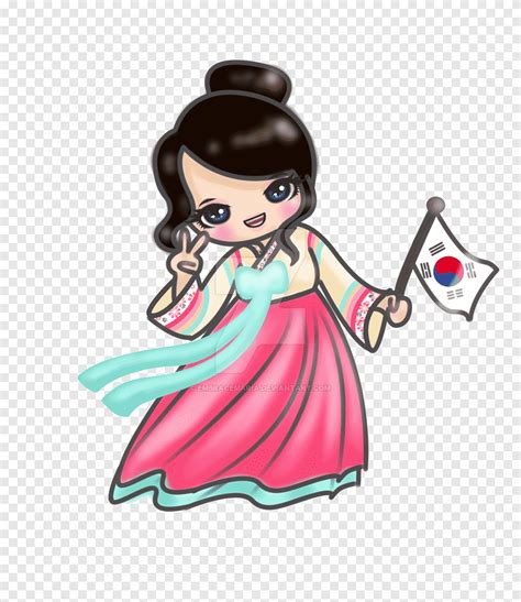 Korean Wave Hanbok Clothing Chibi Cartoon Png Pngegg